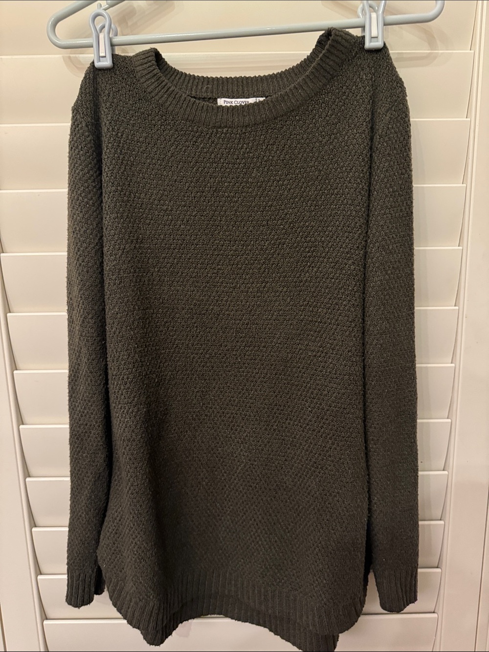Pink Clover Olive Green Knit Sweater